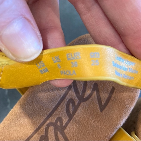 NWT Zodiac sz 8 Paola yellow suede cork wedge sandals - Picture 11 of 14